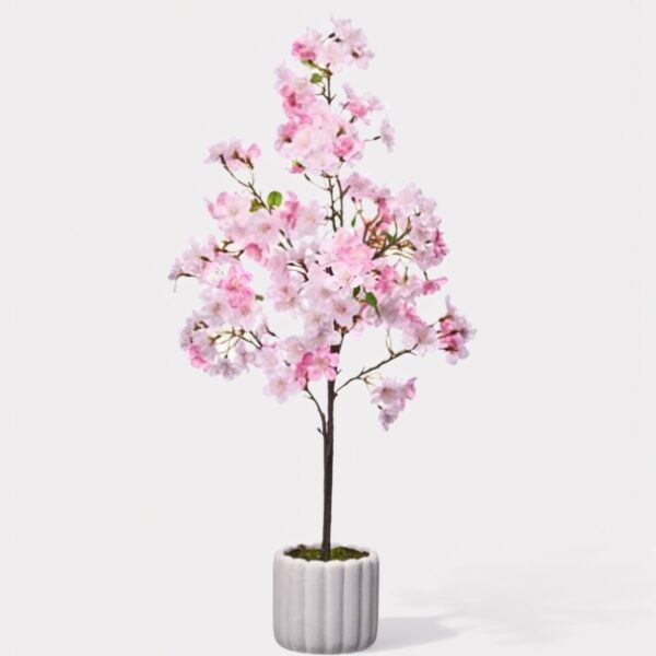 Pink Artificial Cherry Blossom Tree Potted Arrangement - 30 inch