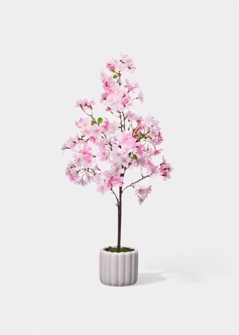 Pink Artificial Cherry Blossom Tree Potted Arrangement - 30 inch