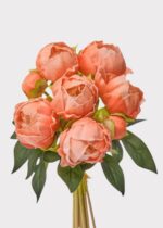 Close-up of bloom tips on this Peach Peony Real Touch Flower Bundle of 8