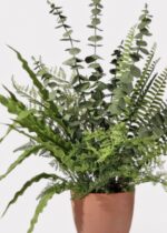 Detail view of planter detail from the UV Treated Real Touch Foliage Outdoor Potted Plant