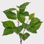 Green Fake Real Touch Hydrangea Leaf Spray - 26 inch