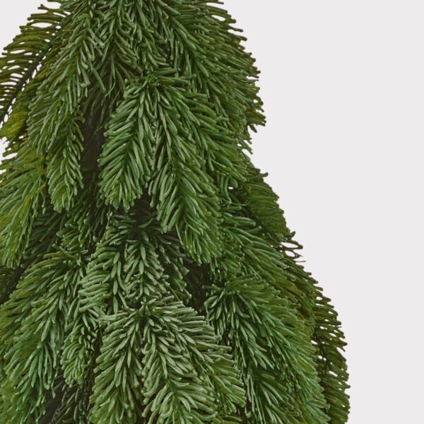 Close-up of leaf foliage texture on this Deluxe Real Touch Noble Fir Downswept Christmas Tree