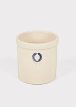 Farmhouse Pottery Stoneware Laurel Crock in Cream Glaze inch Tall vase