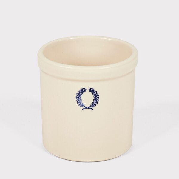 Farmhouse Pottery Stoneware Laurel Crock in Cream Glaze inch Tall vase