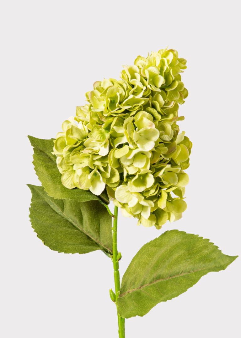 UV Treated Green Cone Hydrangea Outdoor Fake Flower - 29 inch, faux flower stems