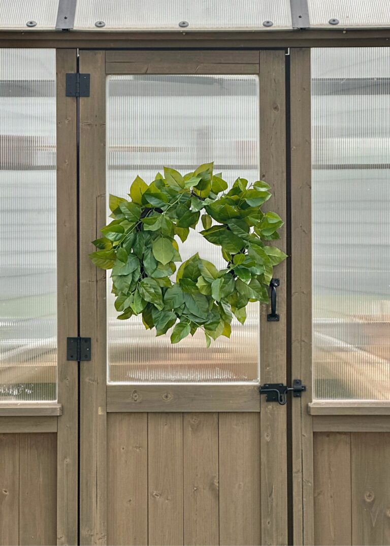UV Treated Indoor Outdoor Real Touch Salal Leaf Wreath - 24 inch