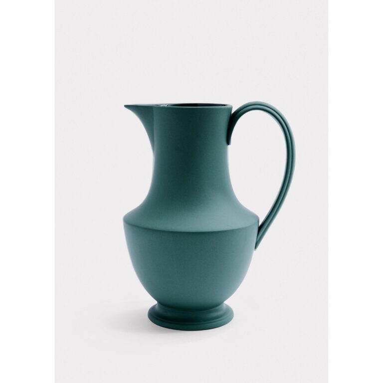 Green Stoneware Pitcher Vase