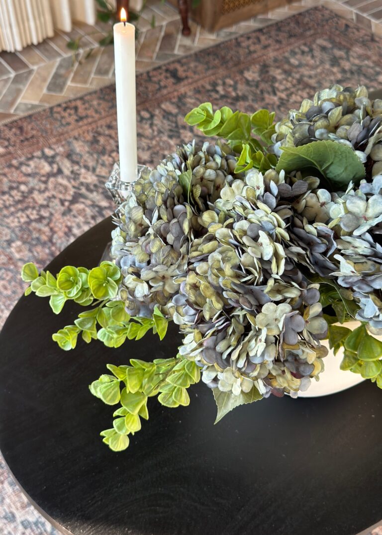 Close-up of leaf foliage texture on this Artificial Real Touch Eucalyptus Leaf Branch - 27