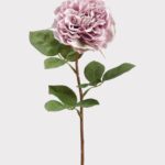 Lavender Artificial Cabbage Rose Flower - 21.25 inch, faux flower stems