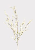 Artificial Spirea Wildflower Branch in White - 39.5 inch, faux flower stems
