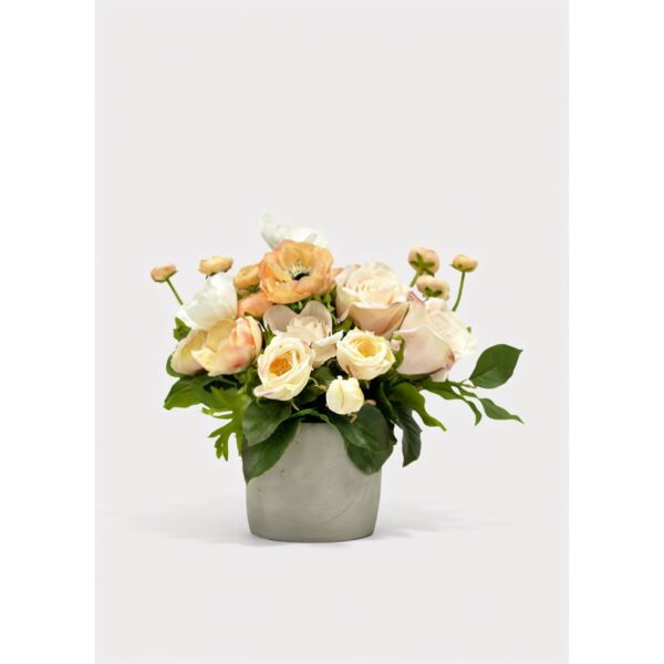 Rose & Anemone Real Touch Arrangement in Pot - 12"