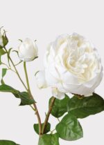 Detail view of full stem length from the Real Touch Fake Flower English Rose