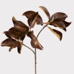 Warm Brown Fake Magnolia Leaf Branch - 38.5 inch, artificial plant