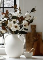Detail view of full decorative shape from the Large White Magnolia Early Spring Design