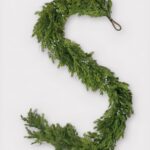 Afloral Deluxe Real Touch Juniper and Blue Berry Fake Winter Greens Garland - 96 inch