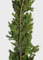 The Deluxe Real Touch Juniper Winter Greens Garland shown in full, highlighting garland texture