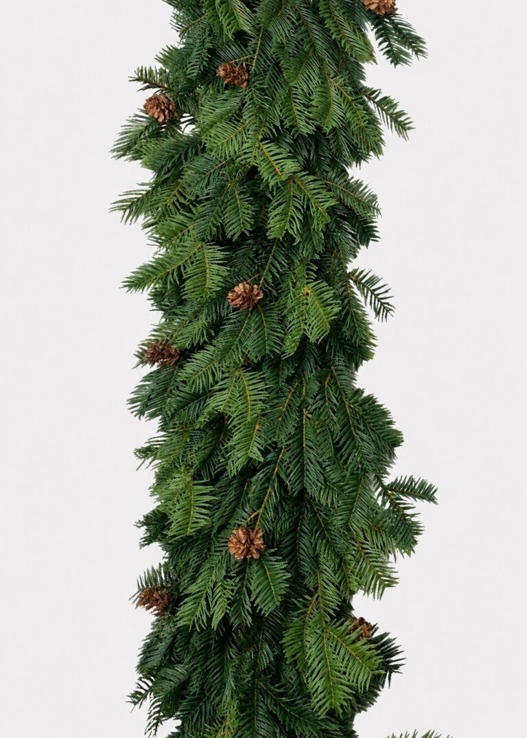 Deluxe UV Real Touch Hemlock Garland 96 inch