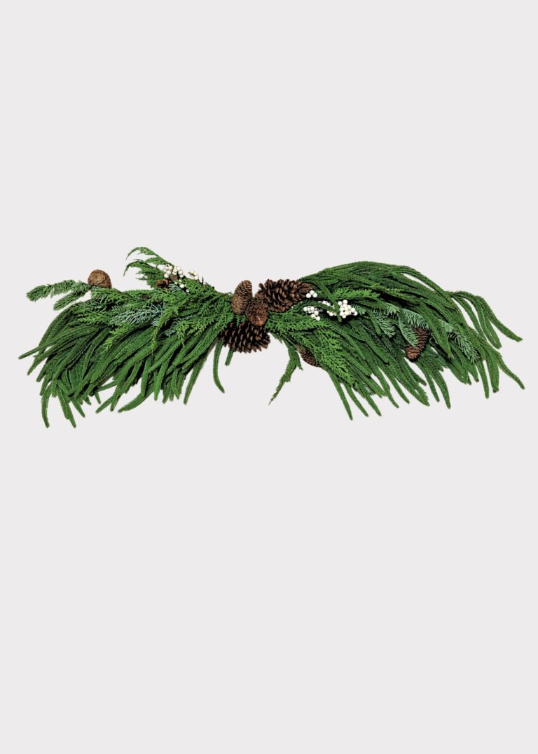 Fake Real Touch Winter Evergreen Swag with Berries - 36 inch