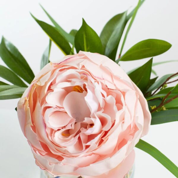 Close-up of vase silhouette detail on this Real Touch Blush or Cream Fairy Bottle Vase