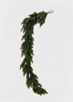 Close-up of greenery along the garland on this Real Touch Noble Fir Artificial Winter Greens