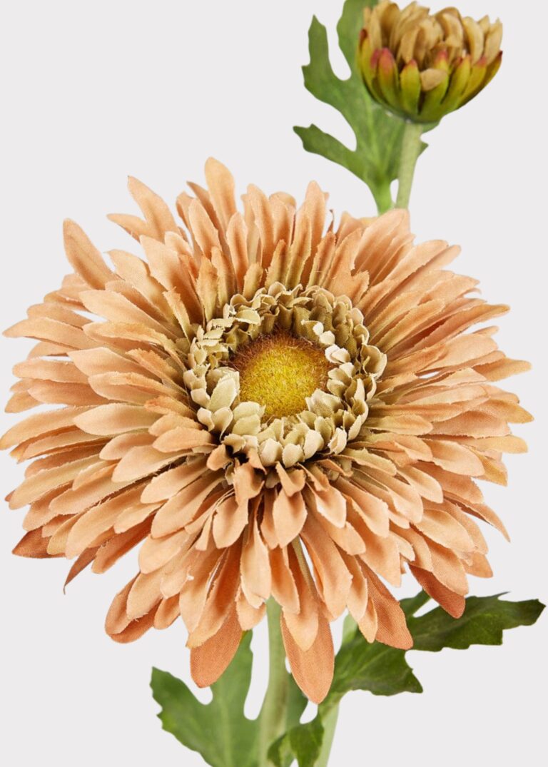 Close-up of craft detail close-up on this Terracotta Artificial Mum Wildflower - 28.25 inch