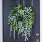 Alternate angle of the Real Touch Ivy, Fittonia Vines All Seasons Wreath showing wreath face