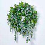 Real Touch Ivy, Fittonia Vines and Draping Seed Pods Luxury Greenery All Seasons Wreath
