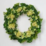 The Bells of Ireland - Green Everyday Spring Wreath shown in full, highlighting full wreath