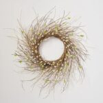 Lifelike Faux Pussy Willow Branch Wispy Birch Twig Front Spring Summer Wreath - 24 inch