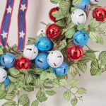 Alternate angle of the America 250 Celebration - Red, Front Door Wreath showing wreath face