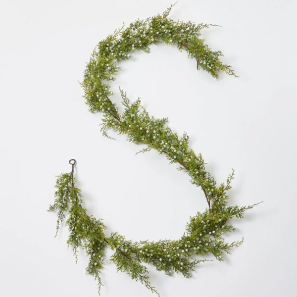 Seeding Winter Juniper Berry Greenery Classic Christmas Garland Holiday Table Runner