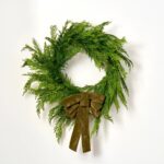 Detail view of layered greenery detail from the Real Touch Lebanon Cedar Outdoor 6 Holiday