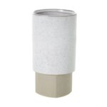 Speckled and Natural Bisque Two - toned Stoneware Ceramic Rounded Square Vase