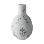 Sweet Spring White Ceramic Floral Bouquet Bud Vase Decor