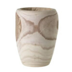 Two - Tone Natural Wood Yucca Vase Decor