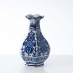Close-up of vase silhouette detail on this Blue and White Porcelain Chinoiserie Vessel Collection decorative