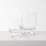 Clear GlassFooted Bowl Urn Flower Hollis Vase - Two Size Options