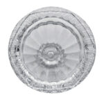 The Clear Crystal Glass Beveled Pedestal Compote Bowl Vase shown in full, highlighting vase silhouette