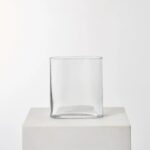 Rounded Corner Rectangular Glass Block Vase
