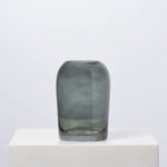 Short Smoked Glass Rupani Vase