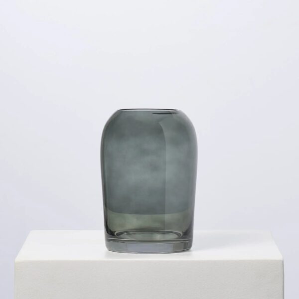 Short Smoked Glass Rupani Vase