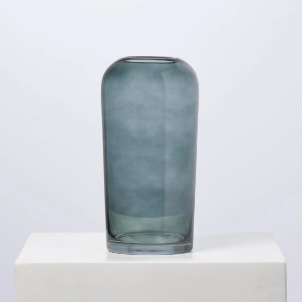 Tall Smoked Glass Rupani Vase
