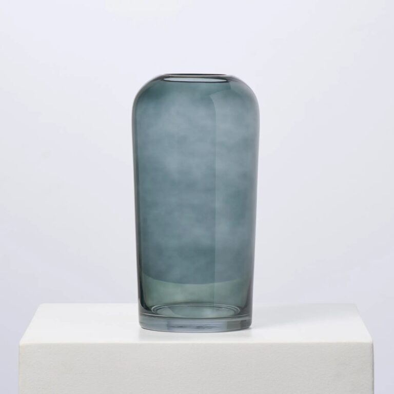Tall Smoked Glass Rupani Vase