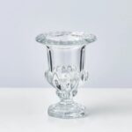 Small Elegant Beveled Glass Decorative Pedestal Vase