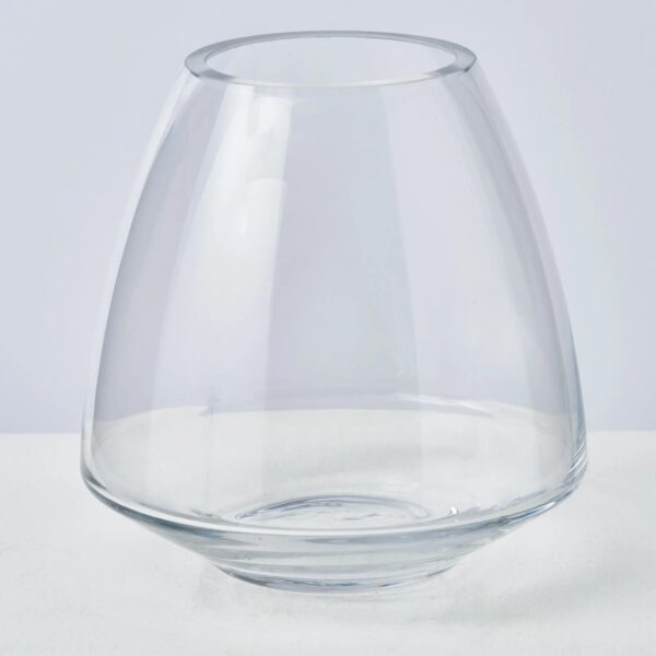 Tapered Bell Shape Modern Flower Glass Vase
