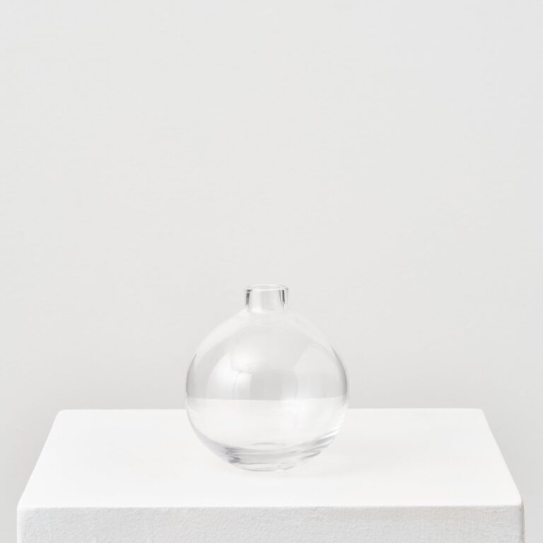 Small Round Belly Clear Glass Floral Bu Bud Vase Home Decor