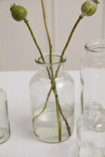 Close-up of vase silhouette detail on this Billie Classic Bottle Glass Floral Glass Floral Vase