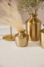 Alternate angle of the Mini Gold Harrison Urn Style Gold Harrison Urn showing full plant