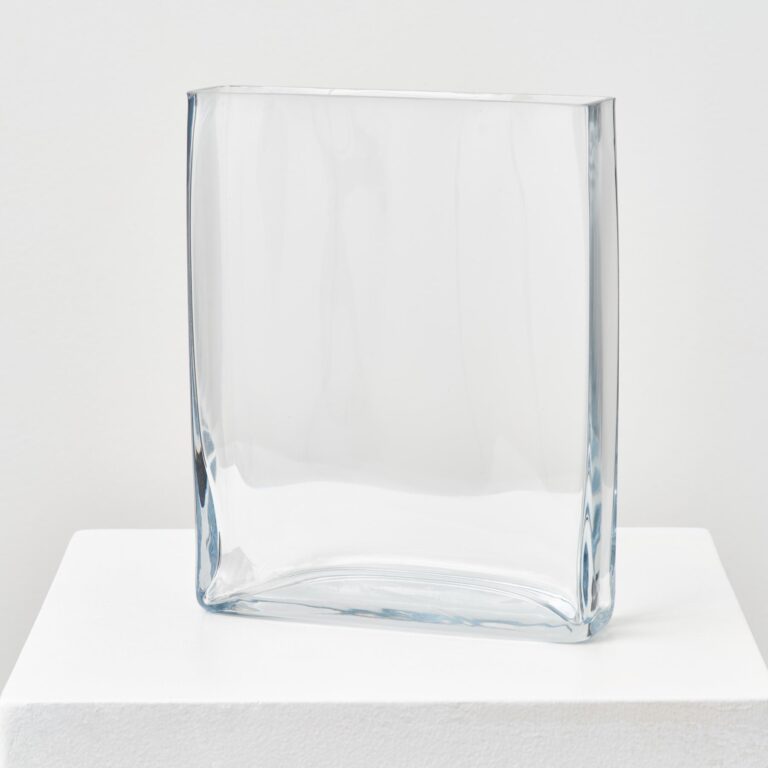 Slim Clear Rectangle Glass Flower Vase