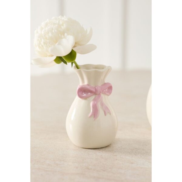 Cream Ceramic Vase - 3.75"